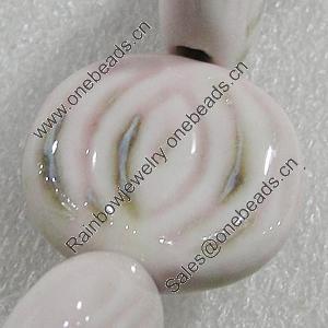 Ceramics Beads, 27x23mm Hole:3.5mm, Sold by Bag