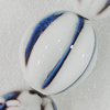 Ceramics Beads, Fluted Oval 27x25mm Hole:4mm, Sold by Bag