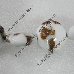 Ceramics Beads, Flat Round 30mm Hole:2mm, Sold by Bag