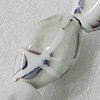 Ceramics Beads, Twist Oval 33x20mm Hole:5mm, Sold by Bag