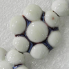 Ceramics Beads, Flower 24mm Hole:3mm, Sold by Bag