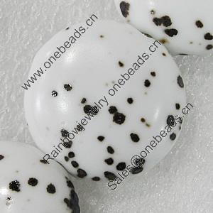 Ceramics Beads, Flat Round 30mm Hole:2.5mm, Sold by Bag