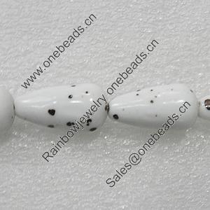 Ceramics Beads, Teardrop 24x13mm Hole:2mm, Sold by Bag