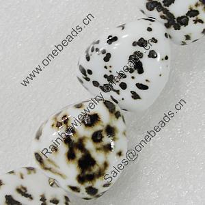 Ceramics Beads, Heart 24x22mm Hole:2mm, Sold by Bag