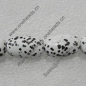 Ceramics Beads, Oval 24x14mm Hole:2mm, Sold by Bag