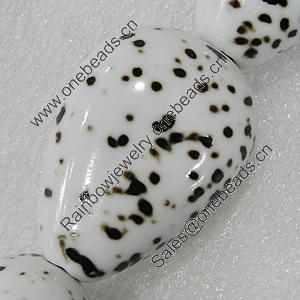 Ceramics Beads, Flat Teardrop 38x28mm Hole:4mm, Sold by Bag