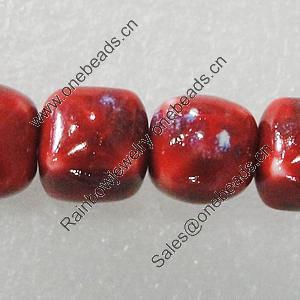 Ceramics Beads, Cube 14mm Hole:2mm, Sold by Bag