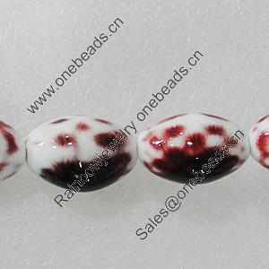 Ceramics Beads, Oval 26x17mm Hole:2mm, Sold by Bag