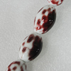 Ceramics Beads, Oval 26x17mm Hole:2mm, Sold by Bag