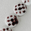 Ceramics Beads, Flat Round 18mm Hole:2mm, Sold by Bag