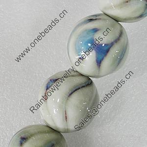 Ceramics Beads, Round 30mm Hole:5mm, Sold by Bag