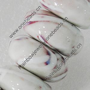 Ceramics Beads, Rondelle 30x14mm Hole:2.5mm, Sold by Bag