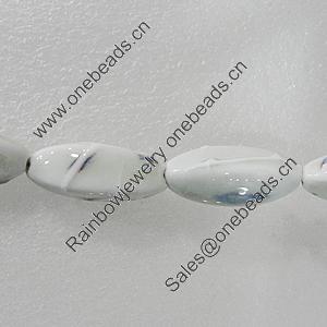 Ceramics Beads, Faceted Oval 37x14mm Hole:3.5mm, Sold by Bag