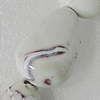 Ceramics Beads, Flat Teardrop 38x27mm Hole:2.5mm, Sold by Bag