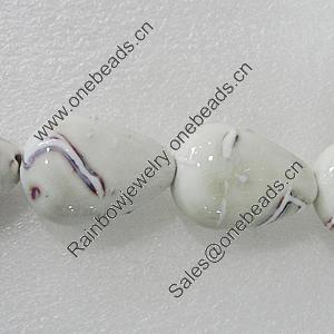 Ceramics Beads, Flat Teardrop 38x27mm Hole:2.5mm, Sold by Bag