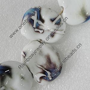 Ceramics Beads, Nugget 31x25mm Hole:3.5mm, Sold by Bag