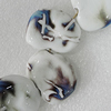 Ceramics Beads, Nugget 31x25mm Hole:3.5mm, Sold by Bag