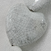 Ceramics Beads, Heart 48x46mm Hole:2.5mm, Sold by Bag