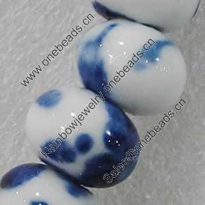 Ceramics Beads, Rondelle 15x10mm Hole:5.5mm, Sold by Bag