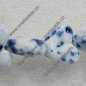 Ceramics Beads, Heart 20x17mm Hole:2mm, Sold by Bag