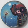 Wood Cabochons, No-Hole Jewelry findings, 16mm, Sold by PC
