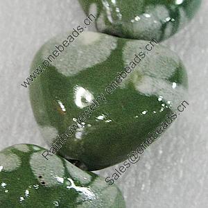Ceramics Beads, Heart 27x24mm Hole:2.5mm, Sold by Bag