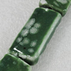 Ceramics Beads, Rectangle 35x15mm Hole:2mm, Sold by Bag