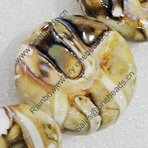 Ceramics Beads, Flat Round 42mm Hole:5mm, Sold by Bag