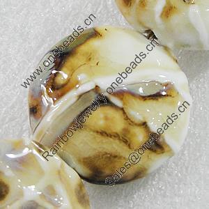 Ceramics Beads, Round 30mm Hole:2.5mm, Sold by Bag