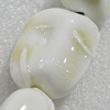 Ceramics Beads, Nugget 33x25mm Hole:3.5mm, Sold by Bag