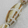 Ceramics Beads, Faceted Oval 37x15mm Hole:2.5mm, Sold by Bag