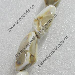Ceramics Beads, Nugget 26x12mm Hole:2.5mm, Sold by Bag