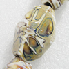 Ceramics Beads, Twist Oval 34x21mm Hole:4.5mm, Sold by Bag