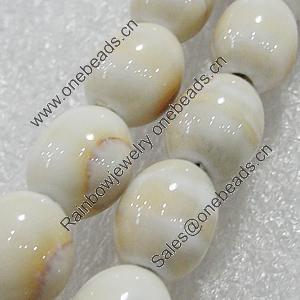 Ceramics Beads, Oval 11x9mm Hole:2mm, Sold by Bag