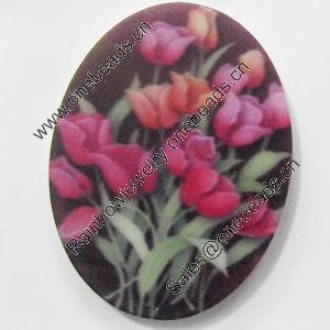 Acrylic Cabochons, No-Hole Jewelry findings, Oval, 30x40mm, Sold by PC