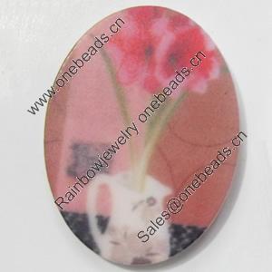 Acrylic Cabochons, No-Hole Jewelry findings, Oval, 20x27mm, Sold by PC