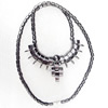 Magnetic Hematite Necklace，Lengh Approx:17.7 Inch, Sold by Strand