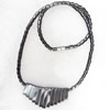 Magnetic Hematite Necklace，16x4-28x4mm, Lengh Approx:17.7 Inch, Sold by Strand