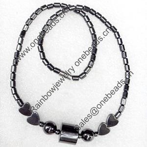 Magnetic Hematite Necklace，12x14mm, Lengh Approx:17.7 Inch, Sold by Strand