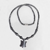 Magnetic Hematite Necklace，18x27mm, Lengh Approx:17.7 Inch, Sold by Strand