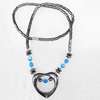 Magnetic Hematite Necklace，35x33mm, Lengh Approx:17.7 Inch, Sold by Strand
