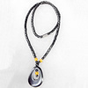 Magnetic Hematite Necklace，25x35mm, Lengh Approx:17.7 Inch, Sold by Strand