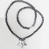 Non-Magnetic Hematite Necklace，23mm, Lengh Approx:17.7 Inch, Sold by Strand