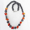 Non-Magnetic Hematite Necklace，Lengh Approx:17.7 Inch, Sold by Strand