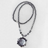 Non-Magnetic Hematite Necklace，32mm, Lengh Approx:17.7 Inch, Sold by Strand