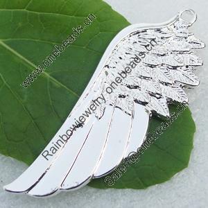 Zinc alloy Jewelry Pendant/Charm, Lead-free A Grade 22x57mm, Sold by Bag 