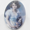 Acrylic Cabochons, No-Hole Jewelry findings, Oval, 30x40mm, Sold by PC