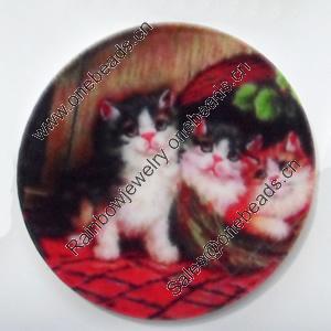 Acrylic Cabochons, No-Hole Jewelry findings, 16mm, Sold by PC