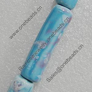 Ceramics Beads, Tube 41x12mm Hole:2mm, Sold by Bag