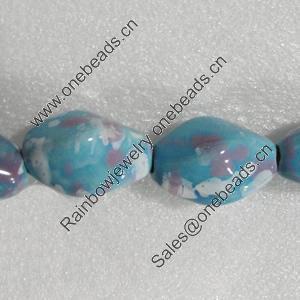 Ceramics Beads, Twist Oval 33x21mm Hole:4.5mm, Sold by Bag